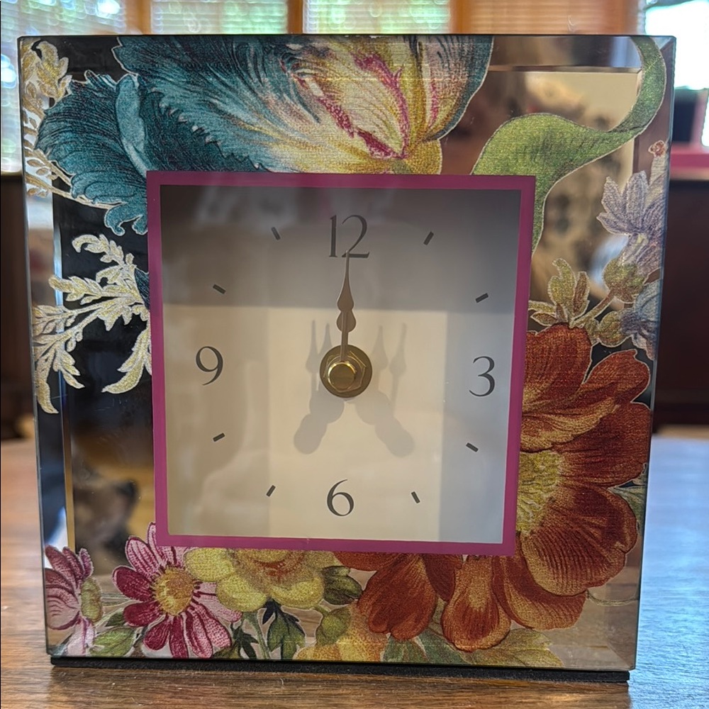 MacKenzie-Childs Flower Market desk clock